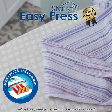 Starlyf Easy Press - set de huse pentru masa de calcat ce permit calcatul pe ambele parti, in acelasi timp Starlyf Easy Press - set de huse pentru masa de calcat ce permit calcatul pe ambele parti, in acelasi timp