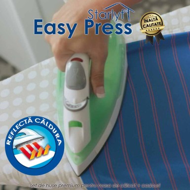 Starlyf Easy Press - set de huse pentru masa de calcat ce permit calcatul pe ambele parti, in acelasi timp Starlyf Easy Press - set de huse pentru masa de calcat ce permit calcatul pe ambele parti, in acelasi timp
