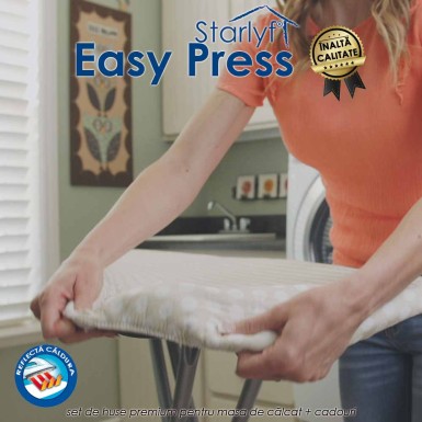 Starlyf Easy Press - set de huse pentru masa de calcat ce permit calcatul pe ambele parti, in acelasi timp Starlyf Easy Press - set de huse pentru masa de calcat ce permit calcatul pe ambele parti, in acelasi timp