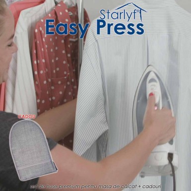 Starlyf Easy Press - set de huse pentru masa de calcat ce permit calcatul pe ambele parti, in acelasi timp Starlyf Easy Press - set de huse pentru masa de calcat ce permit calcatul pe ambele parti, in acelasi timp
