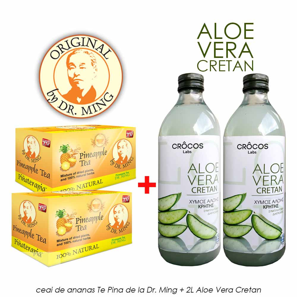 Aloe Vera Cretan Mega Oferta - 2 litri suc cu 99,2% gel Aloe Vera din Creta