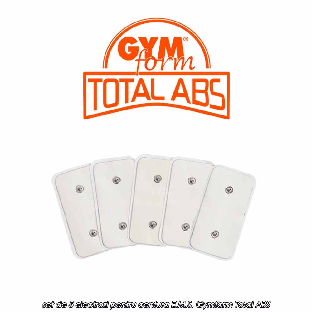 Gymform Total ABS - set de 5 electrozi originali pentru centura E.M.S. Total ABS Gymform Total ABS - set de 5 electrozi originali pentru centura E.M.S. Total ABS