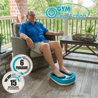 Gymform Leg Action - aparat de masaj pentru picioare cu vibratii si masaj shiatsu Gymform Leg Action - aparat de masaj pentru picioare cu vibratii si masaj shiatsu