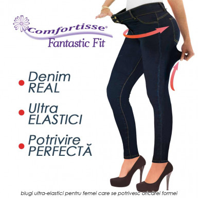 Comfortisse Fantastic Fit - blugi ultra-elastici pentru femei care se intind pana la 13cm si se potrivesc oricarei formei