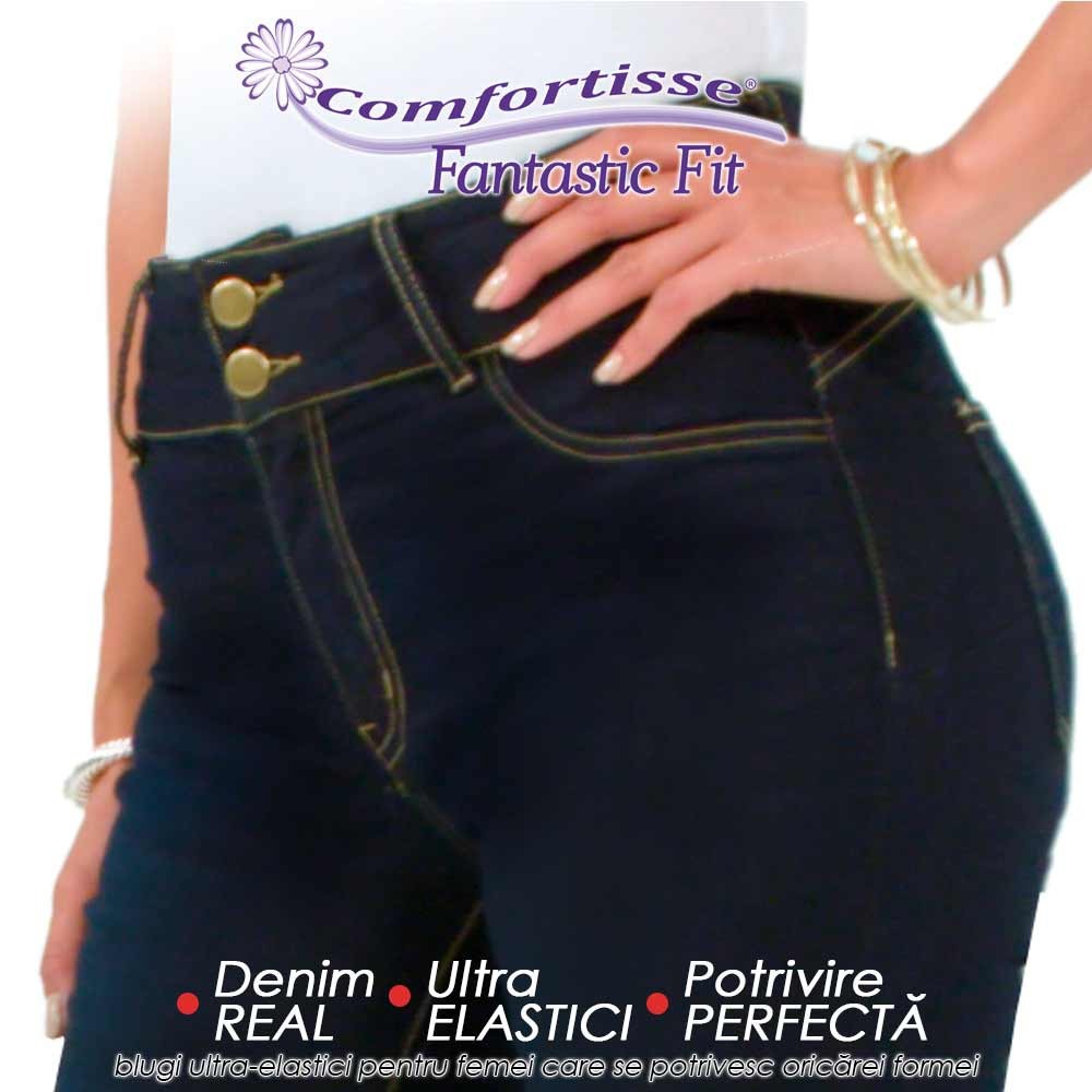 Comfortisse Fantastic Fit - blugi ultra-elastici pentru femei care se intind pana la 13cm si se potrivesc oricarei formei