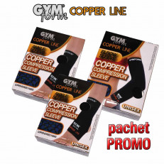 Pachet PROMO: 2 Gymform Copper Line pentru glezna + 1 maneca pentru cot