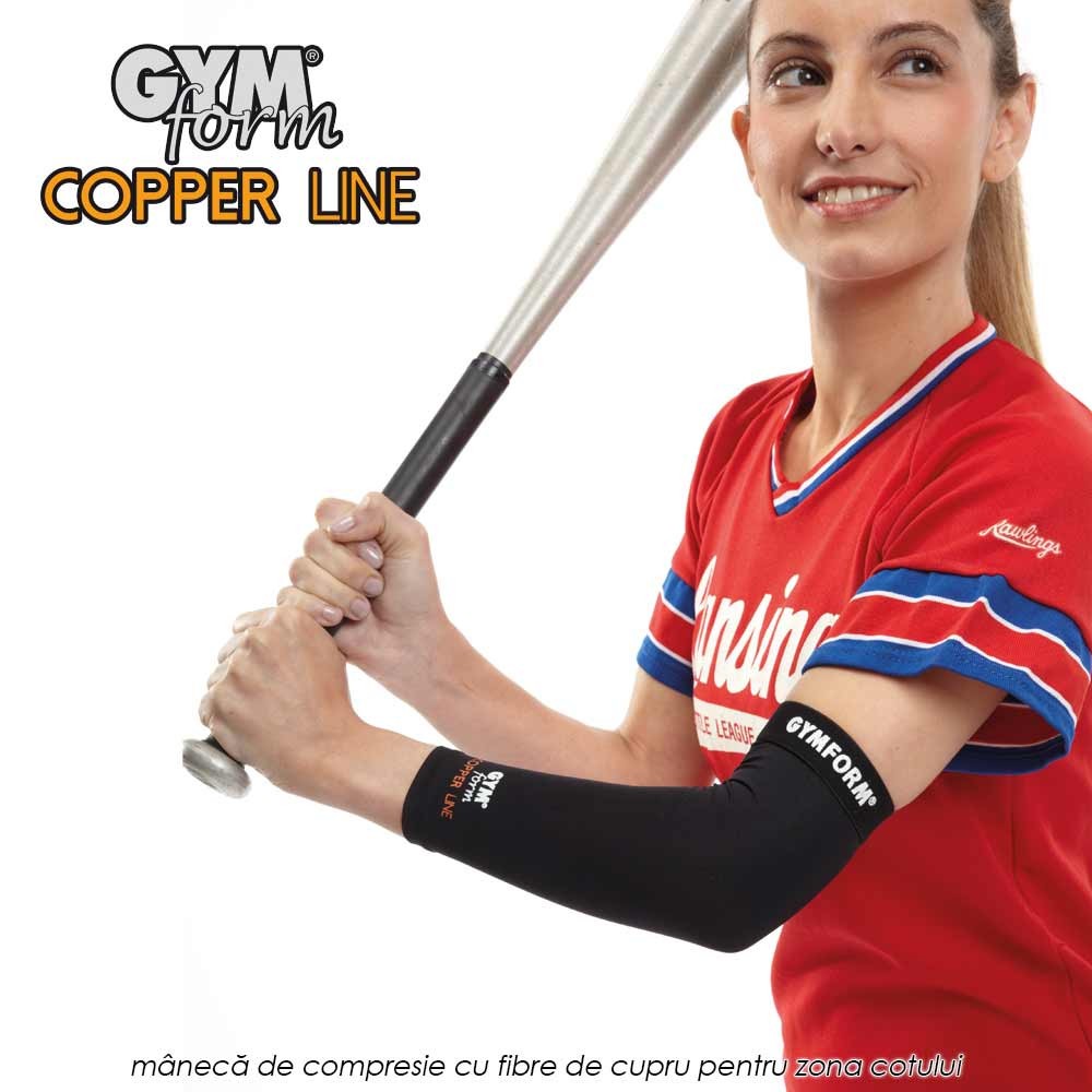 Pachet PROMO: 2 Gymform Copper Line pentru glezna + 1 maneca pentru cot