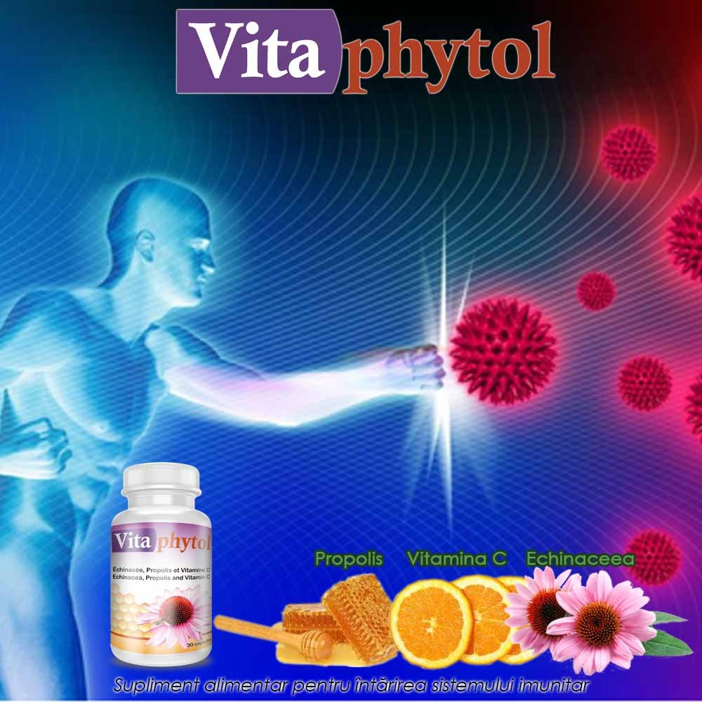 Vitaphytol - supliment alimentar pentru intarirea sistemului imunitar cu vitamina c, echinaceea si propolis