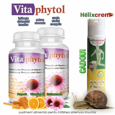 Pachet PROMO: 2x Vitaphytol 30 capsule + 1x Helix Crem 60ml