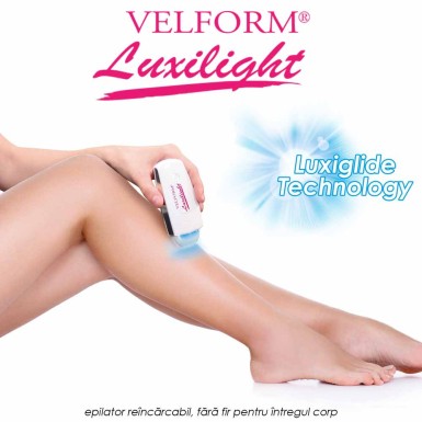 Velform Luxilight - epilator reincarcabil, fara fire pentru intregul corp Velform Luxilight - epilator reincarcabil, fara fire pentru intregul corp