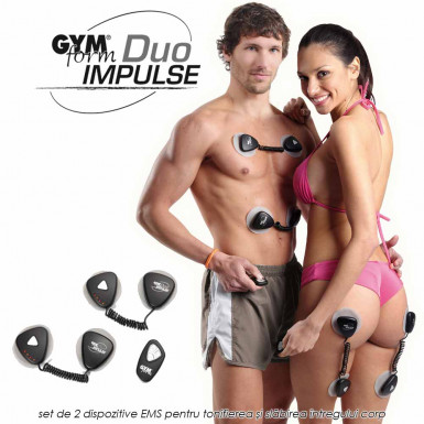 Gymform Duo Impulse - set de 2 dispozitive EMS pentru tonifierea si slabirea intregului corp