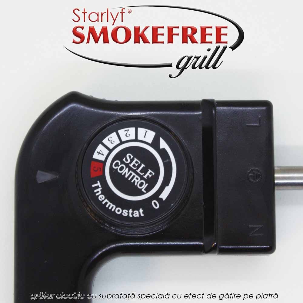Pachet PROMO: Starlyf Smoke Free Grill + Tava plata cu efect de gatire pe piatra