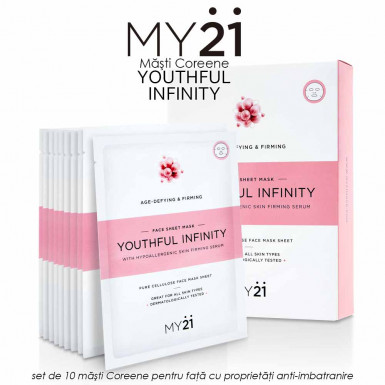 MY21 Youthful Infinity - set de 10 masti Coreene pentru fata cu proprietati anti-imbatranire si fermitate a tenului