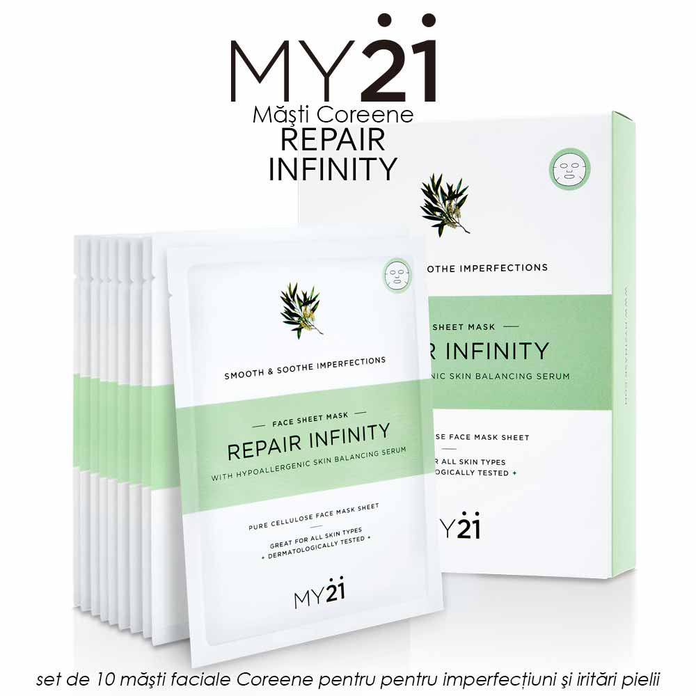 MY21 Repair Infinity - set de 10 masti Coreene faciale calmante pentru imperfectiunile si iritatiil pielii