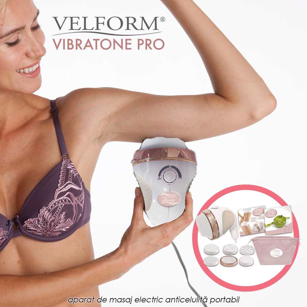 Velform Vibratone Pro - aparat de masaj electric anticelulita, reduce grasimea, sculpteaza si tonifiaza corpul