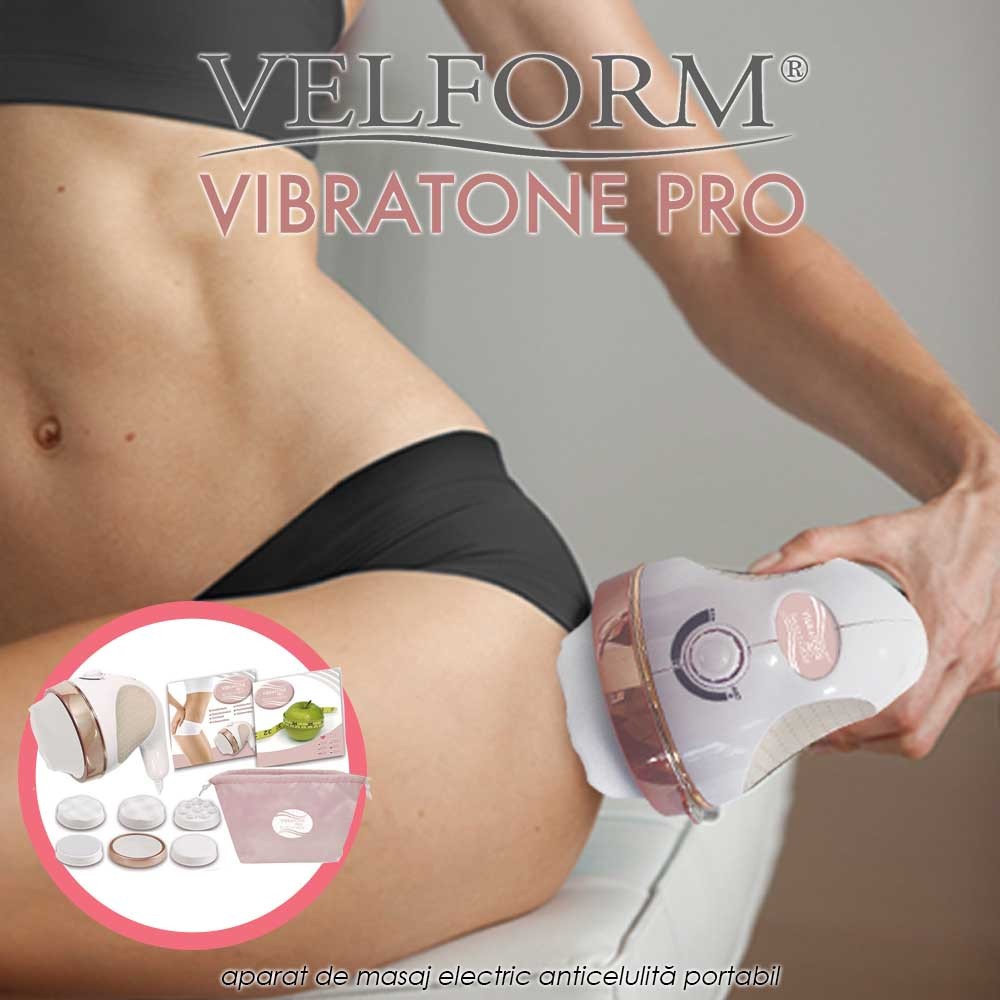Velform Vibratone Pro - aparat de masaj electric anticelulita, reduce grasimea, sculpteaza si tonifiaza corpul