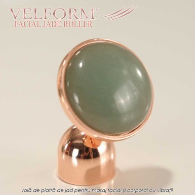 Velform Facial Jade Roller - rola cu piatra de jad pentru masaj facial si corporal cu vibratii Velform Facial Jade Roller - rola cu piatra de jad pentru masaj facial si corporal cu vibratii