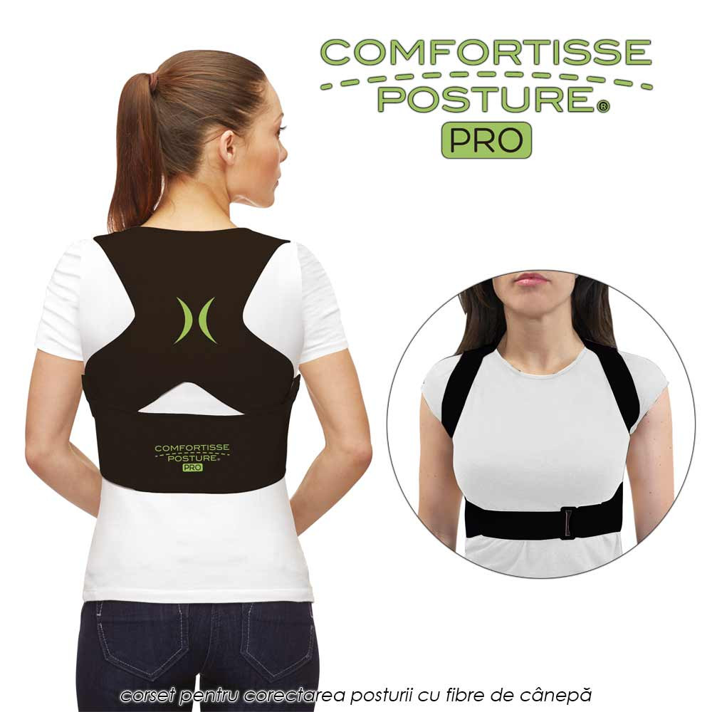 Comfortisse Posture Pro - corset pentru corectarea posturii cu fibre de canepa