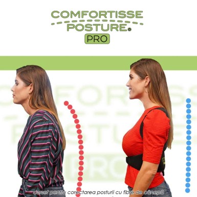 Comfortisse Posture Pro - corset pentru corectarea posturii cu fibre de canepa Comfortisse Posture Pro - corset pentru corectarea posturii cu fibre de canepa