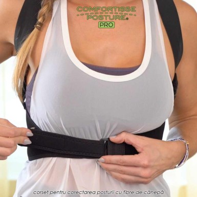 Comfortisse Posture Pro - corset pentru corectarea posturii cu fibre de canepa Comfortisse Posture Pro - corset pentru corectarea posturii cu fibre de canepa