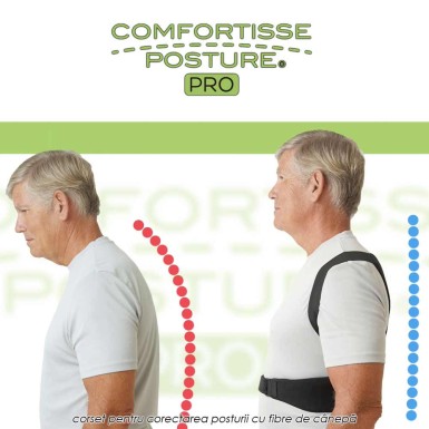 Comfortisse Posture Pro - corset pentru corectarea posturii cu fibre de canepa Comfortisse Posture Pro - corset pentru corectarea posturii cu fibre de canepa