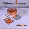 Copper Chef Original - tigaie patrata adanca multifunctionala, antiaderenta, acoperita cu ceramica de calitate, set 4 piese