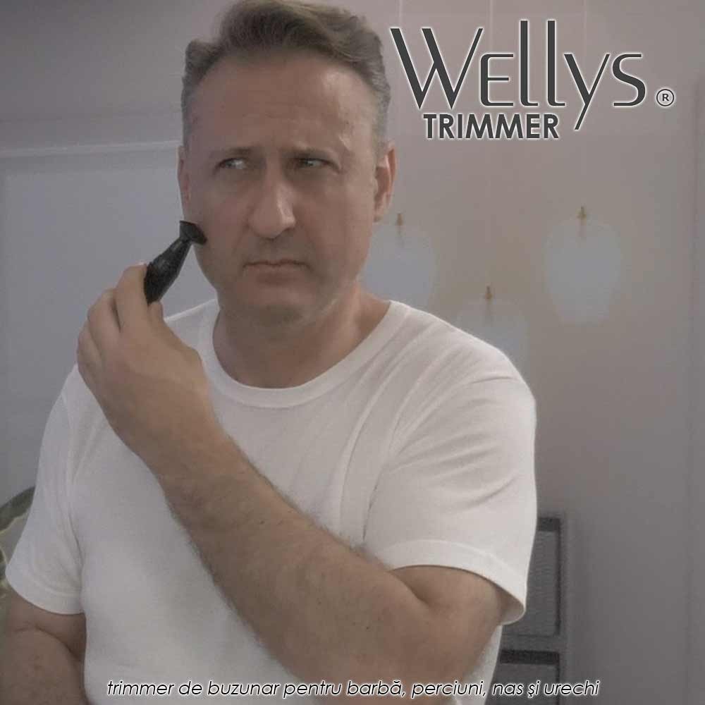 Trimmer Wellys - trimmer de buzunar pentru barba, perciuni, nas si urechi