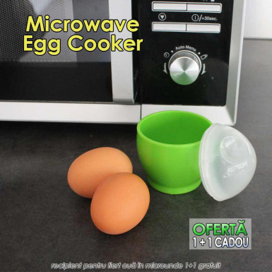 Microwave Egg Cooker - recipient pentru fiert oua in microunde 1+1 gratuit