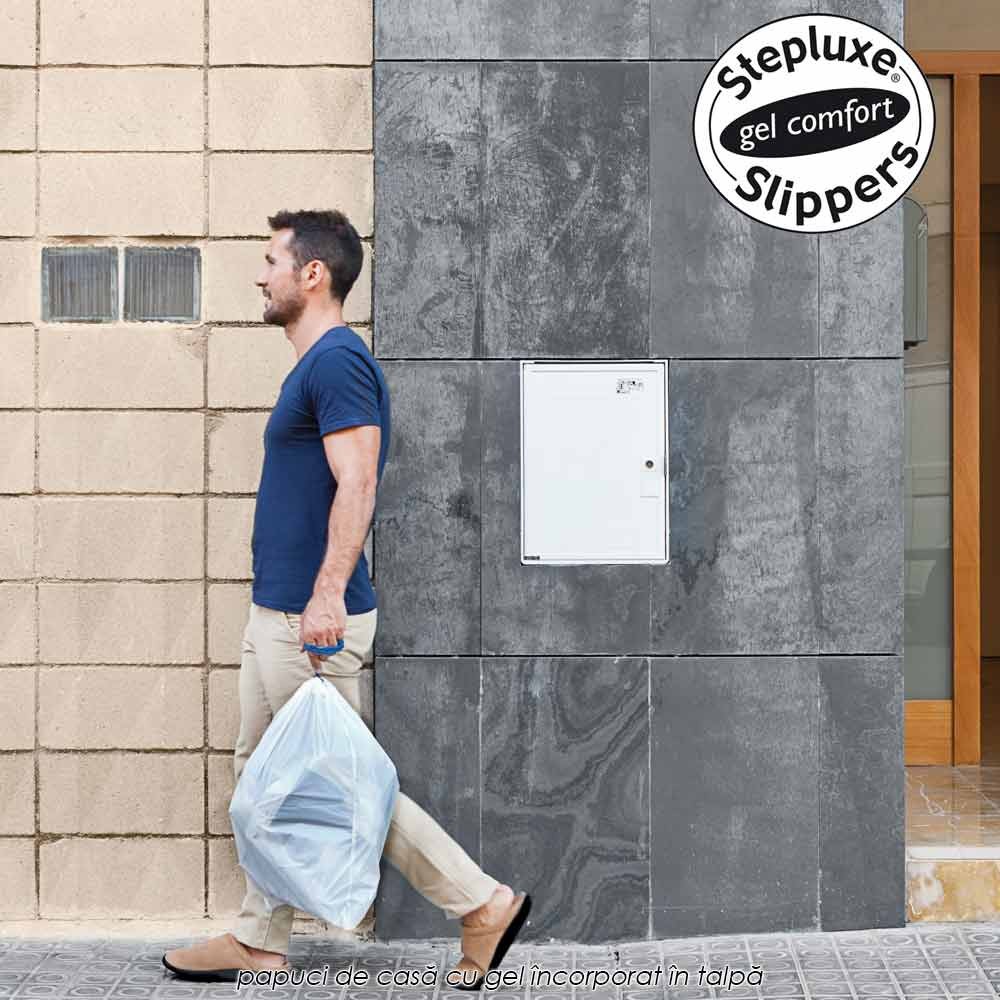 Stepluxe Slippers - originalii papuci cu talpa cu gel anti-oboseala
