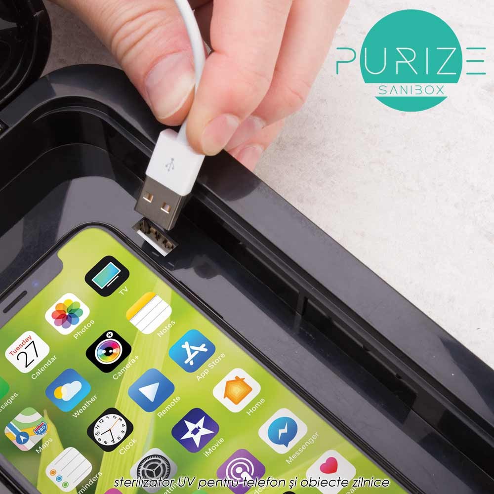 Purize Sanibox - sterilizator UV pentru telefon si obiecte zilnice Purize Sanibox - sterilizator UV pentru telefon si obiecte zilnice