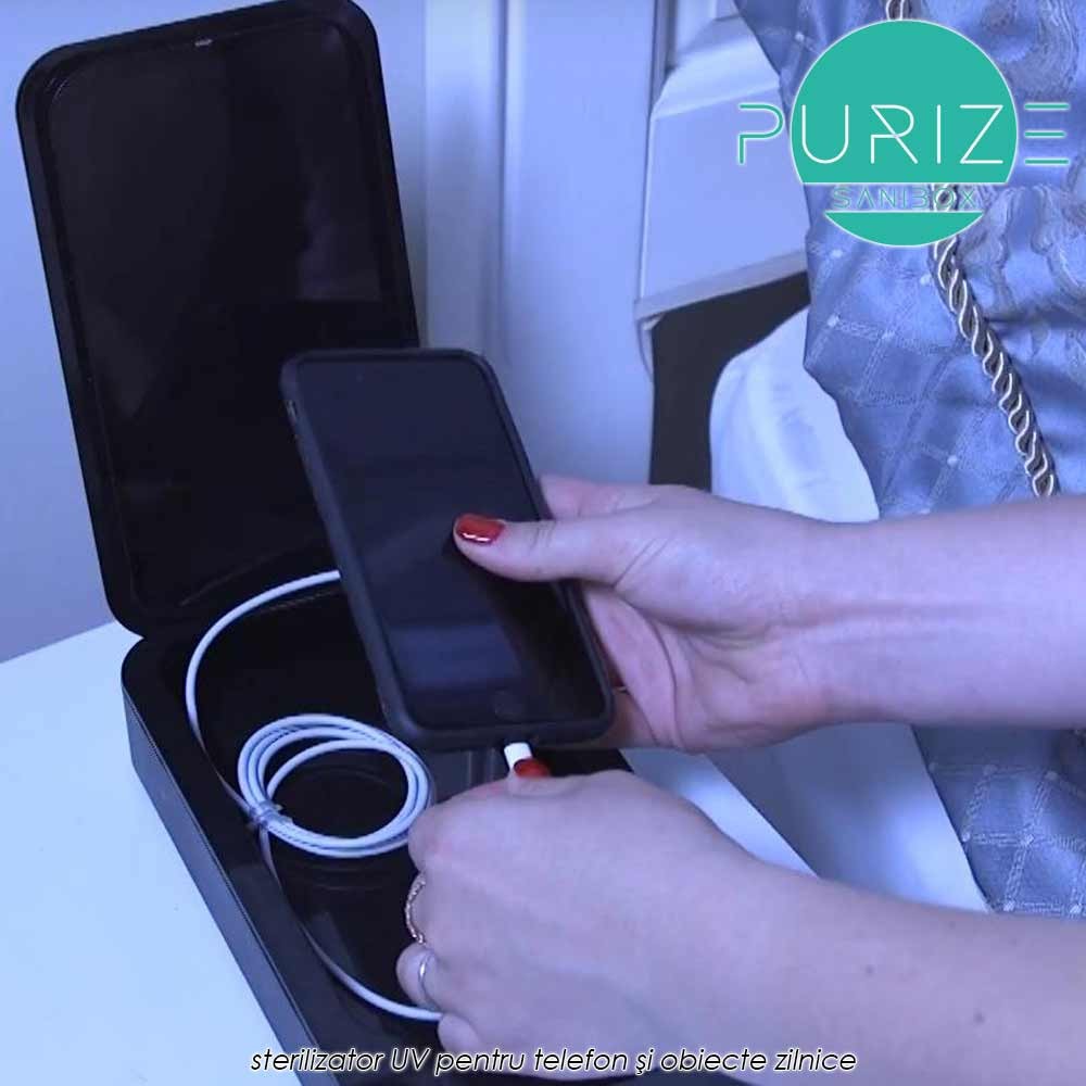 Purize Sanibox - sterilizator UV pentru telefon si obiecte zilnice Purize Sanibox - sterilizator UV pentru telefon si obiecte zilnice