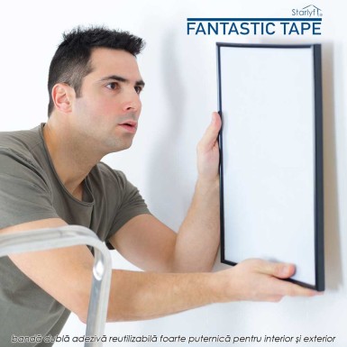 Starlyf Fantastic Tape - banda dubla adeziva reutilizabila foarte puternica pentru interior si exterior Starlyf Fantastic Tape - banda dubla adeziva reutilizabila foarte puternica pentru interior si exterior