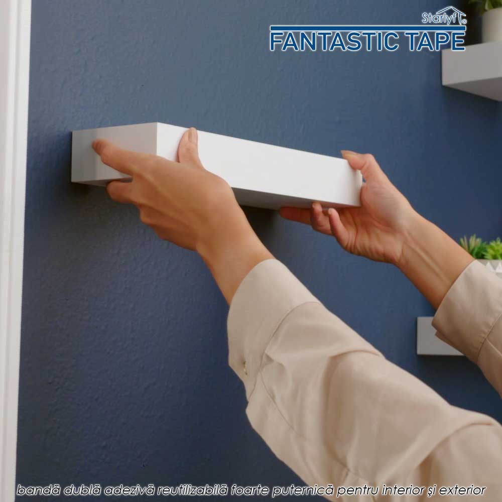 Starlyf Fantastic Tape - banda dubla adeziva reutilizabila foarte puternica pentru interior si exterior
