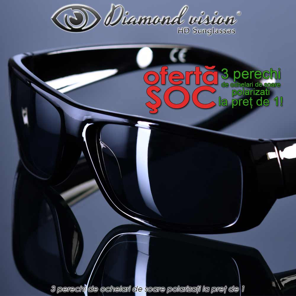 Go for a walk organic coffee Diamond Vision HD - 3 perechi de ochelari de soare polarizati la pret de 1  | Produs Original de la Telestar