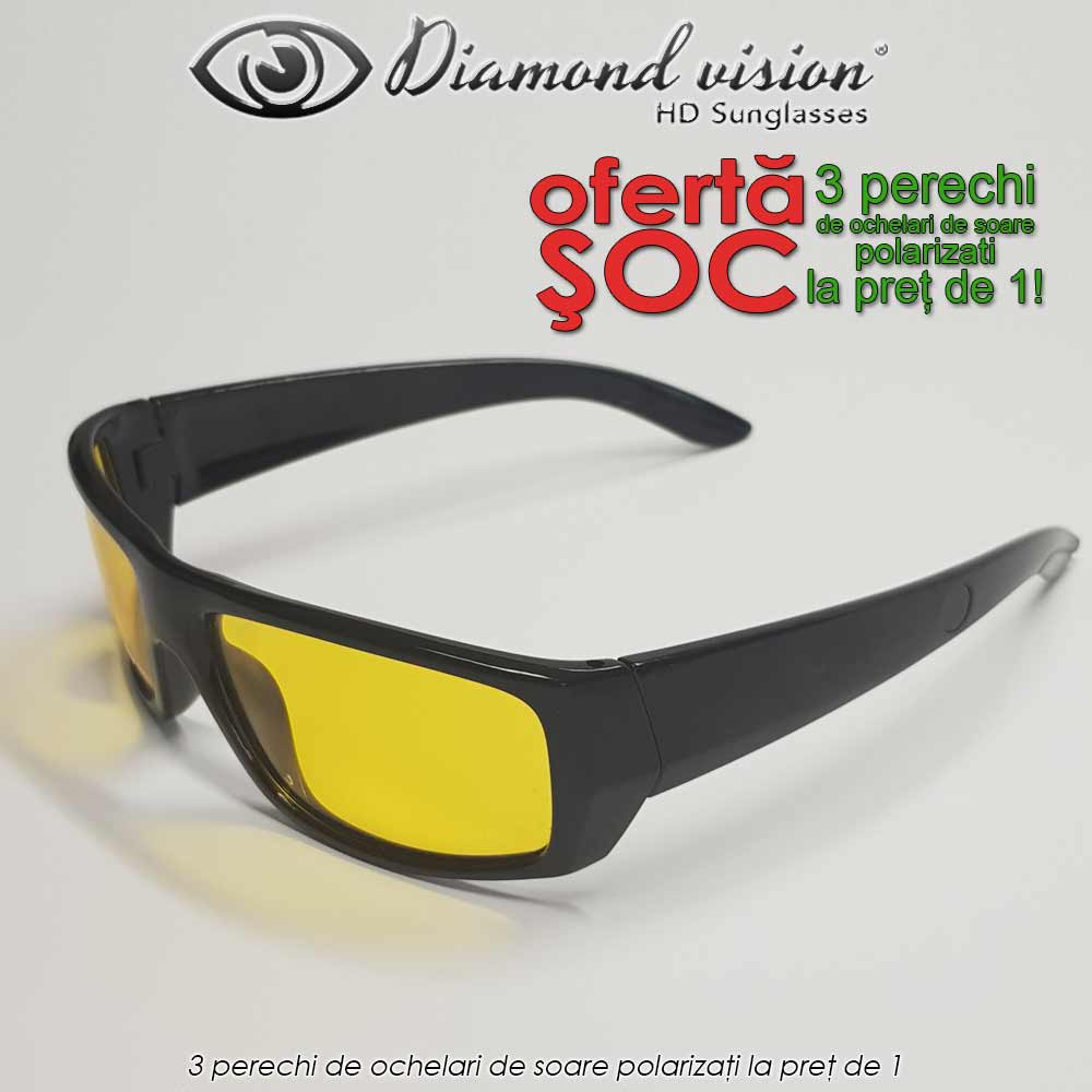 Hurricane symbol Preservative Diamond Vision HD - 3 perechi de ochelari de soare polarizati la pret de 1  | Produs Original de la Telestar