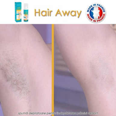 Hair Away - spuma depilatoare pentru indepartarea parului nedorit Hair Away - spuma depilatoare pentru indepartarea parului nedorit