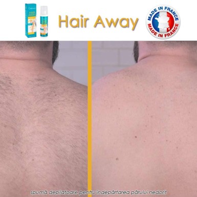 Hair Away - spuma depilatoare pentru indepartarea parului nedorit Hair Away - spuma depilatoare pentru indepartarea parului nedorit
