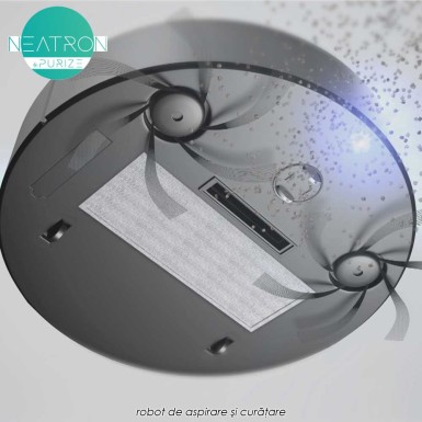 Neatron - robot de aspirare si curatare cu functie de umidificare a aerului si lumina UV Neatron - robot de aspirare si curatare cu functie de umidificare a aerului si lumina UV