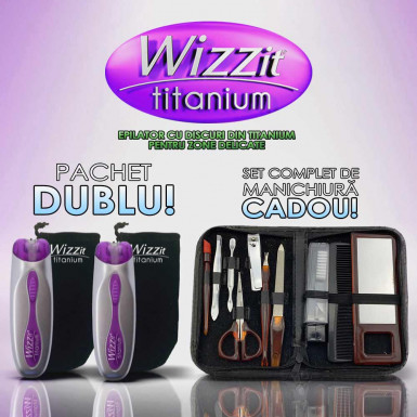 Wizzit Titanium - epilator cu discuri din titanium pentru zone delicate pachet dublu