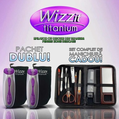 Wizzit Titanium - epilator cu discuri din titanium pentru zone delicate pachet dublu