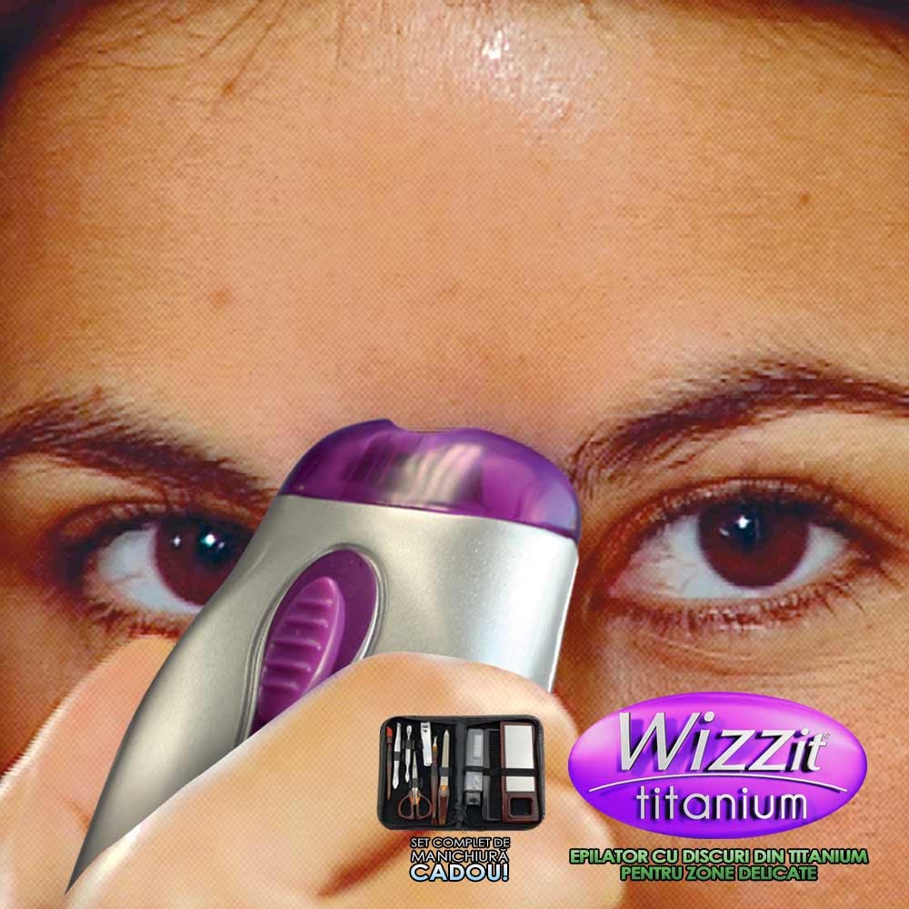 Wizzit Titanium - epilator cu discuri din titanium pentru zone delicate pachet dublu
