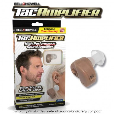 TacAmplifier - micro amplificator de sunete intraauricular discret si compact
