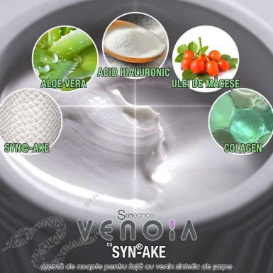 Venoia Syn-Ake Night Face Cream 50ml - crema de noapte pentru fata cu venin sintetic de sarpe Venoia Syn-Ake Night Face Cream 50ml - crema de noapte pentru fata cu venin sintetic de sarpe