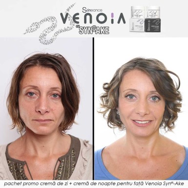 Pachet PROMO: Venoia Syn-Ake Day + Night Face Cream 50ml - crema de zi + crema de noapte pentru fata cu venin sintetic de sarpe Pachet PROMO: Venoia Syn-Ake Day + Night Face Cream 50ml - crema de zi + crema de noapte pentru fata cu venin sintetic de sarpe