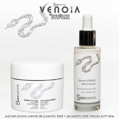 Pachet PROMO: Venoia Syn-Ake Day Face Cream + Face Serum - crema de zi + ser pentru fata cu venin sintetic de sarpe