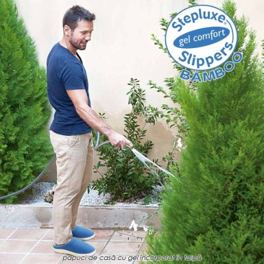 Stepluxe Slippers Bamboo - originalii papuci cu bambus si talpa cu gel anti-oboseala Stepluxe Slippers Bamboo - originalii papuci cu bambus si talpa cu gel anti-oboseala