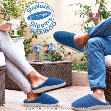 Stepluxe Slippers Bamboo - originalii papuci cu bambus si talpa cu gel anti-oboseala Stepluxe Slippers Bamboo - originalii papuci cu bambus si talpa cu gel anti-oboseala