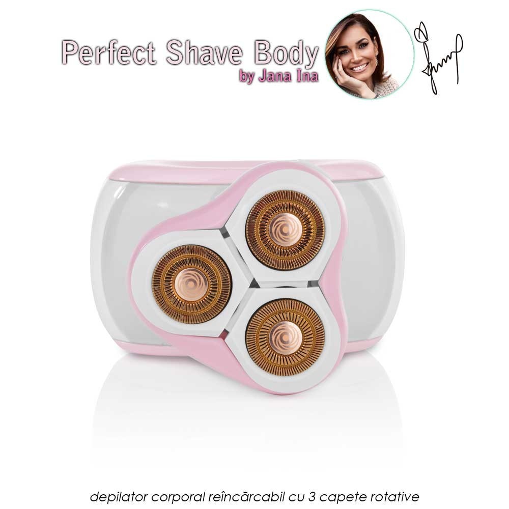 Perfect Shave Body - depilator corporal reincarcabil cu 3 capete rotative