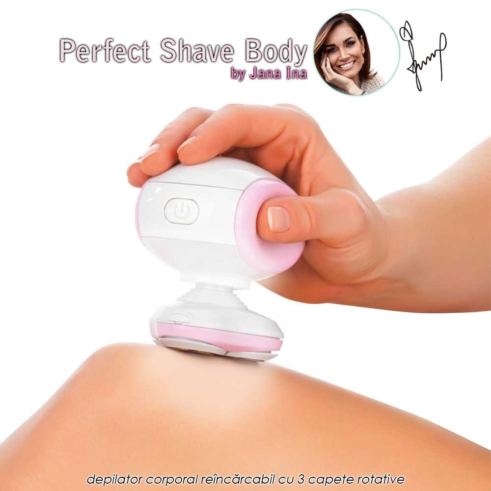 Perfect Shave Body | pret 99 lei | depilator corporal reincarcabil cu 3 capete rotative | Telestar