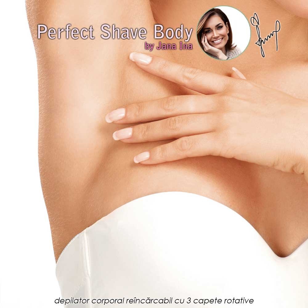 Perfect Shave Body - depilator corporal reincarcabil cu 3 capete rotative